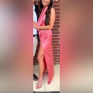 Hello Molly Coral Satin Dress